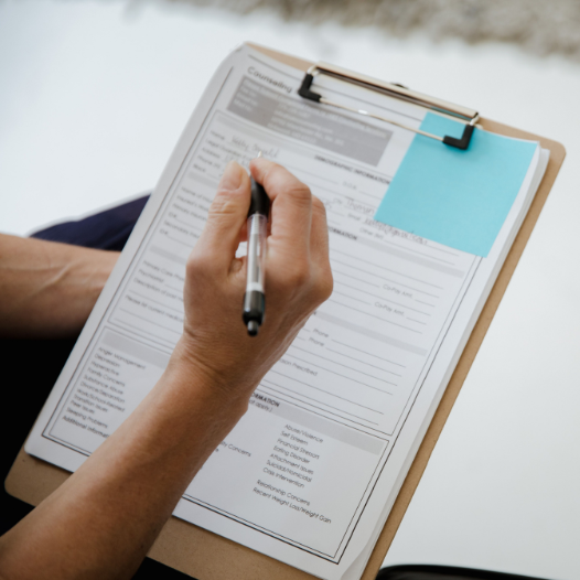 Clipboard with checklist on